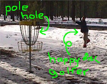 disc golf in the snow